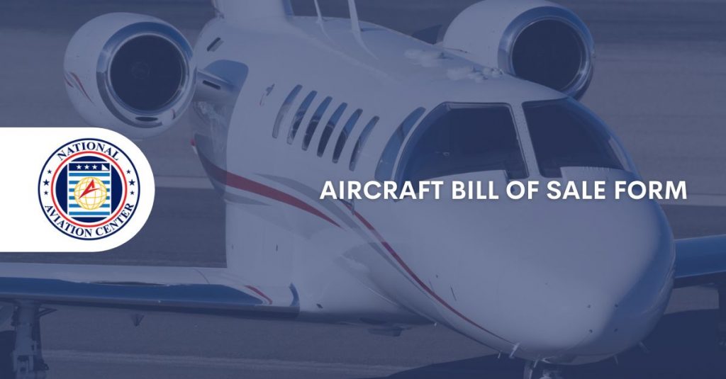 aircraft bill of sale form 