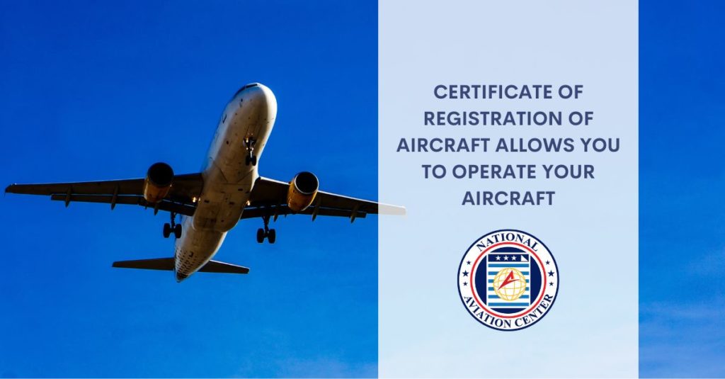 certificate of registration of aircraft