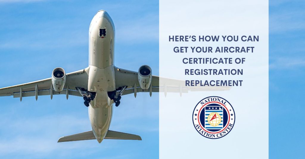 aircraft certificate of registration replacement