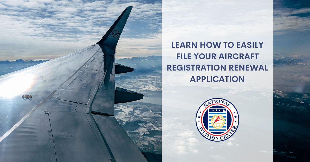 Aircraft Registration Renewal Application Easy National Aviation Center 6670
